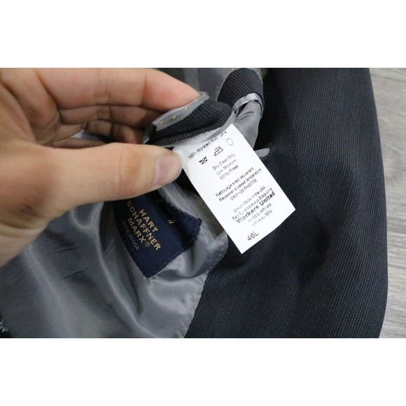 NWT HART SCHAFFNER MARX Blazer Chicago fit Dark Grey US MADE 46L - Picture 4 of 10
